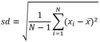 Equation de l'écart type Equation de l'écart type