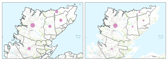 Utilisation de la case Keep areas with no points (Conserver les surfaces sans point) Utilisation de la case Keep areas with no points (Conserver les surfaces sans point)